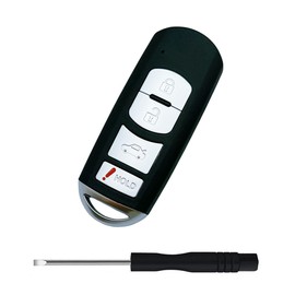 Replacement Smart Keyless Entry Remote Control Key Fob Case Cover for 2014 2015 2016 2017 2018 Mazda 3 6 Car Key Fob Shell (4 Button)