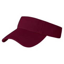 Rbenxia 1PC Adjustable Sport Visors Sun Visor Hats Cap Visors for Women and Men (US, Alpha, One Size, Burgundy)