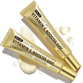 Vitamina C Booster Shot Serum Iluminador, Crema Esencial con Vitamina C, Tónico Hidratante, Mejora el Tono y Suavidad de la Piel, Reduce Arrugas (2 PCS) Diseño práctico