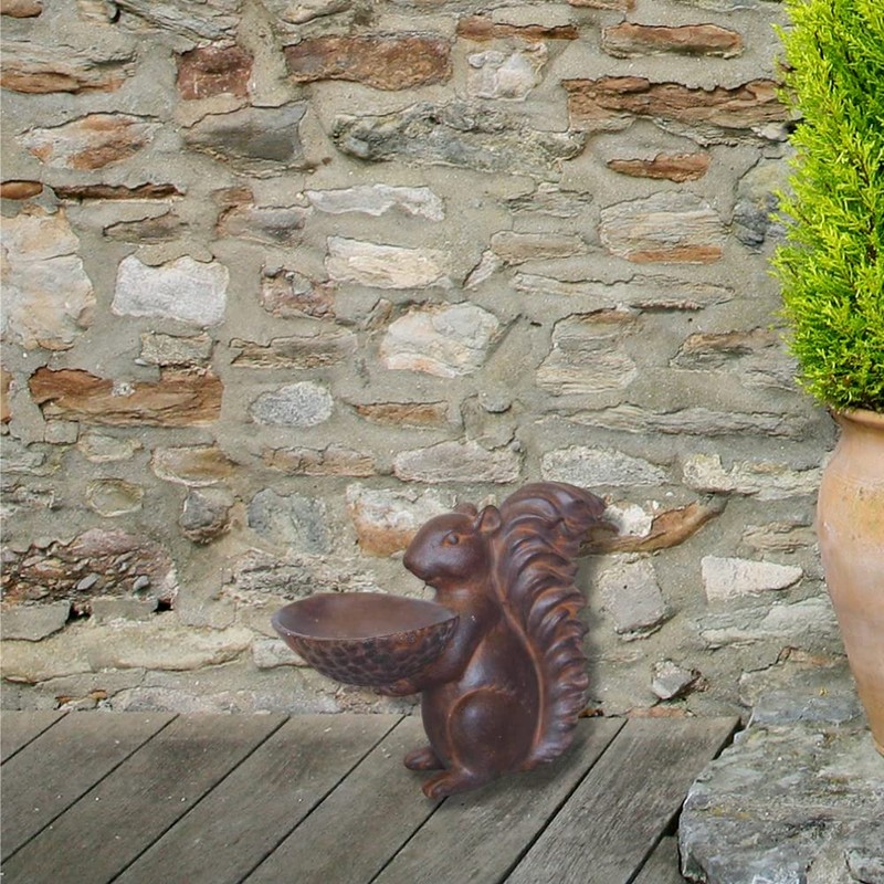 Comfy Hour Farmhouse Collection 8" Decorative Squirrel Holding A Plate
