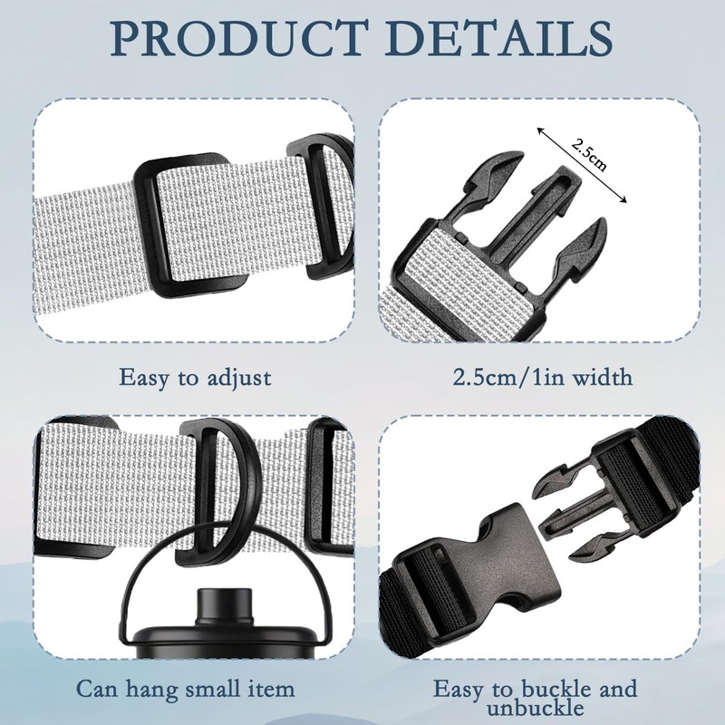 2Pair Backpack Straps, Adjustable Chest Strap for Backpack Heavy Duty