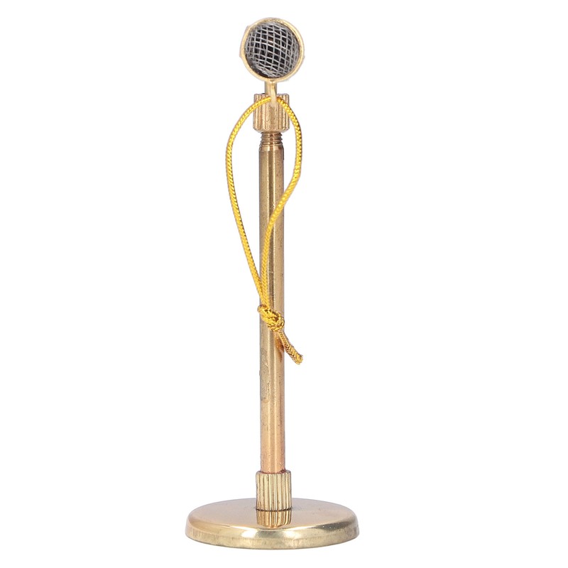 Adjustable Miniature Microphone Replica Model Mini Musical Instrument Decoration for