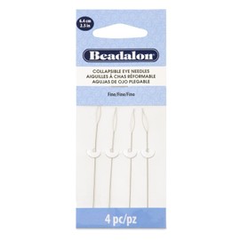 Artistic Wire Beadalon – Agujas de Ojo Plegable, Finas (2.5 Pulgadas), 4 Unidades