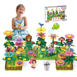 YANGUN 191Pcs Flower Garden Building Toys, FlowerGarden Building Toy Set, Build a GardenFlower Toy for Indoor &Outdoor, FlowerBuilding Toys for 3-7 Year Old Kids