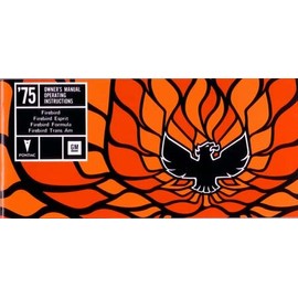 1975 PONTIAC FIREBIRD Owners Manual User Guide