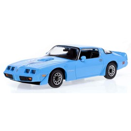 Greenlight 86348 1979 Pontiac Firebird Trans Am Hardtop - Atlantis Blue with Hood Phoenix 1/43 Scale Diecast