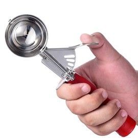 Cookie Scoops, Ice Cream Scoop Set, with Trigger, Baking Supplies, Kitchen Utensils, Meatball Maker Tool, Includes 3 Different Sizes, Small-Medium-Large, Stainless Steel with Plastic Handles