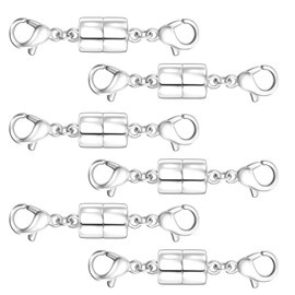 OHINGLT Extra Strong Magnetic Jewelry Clasps for Necklaces Extender with Double Lobster Clasp,Magnetic Necklace Clasps and Closures Bracelet Connectors for Necklaces Chain