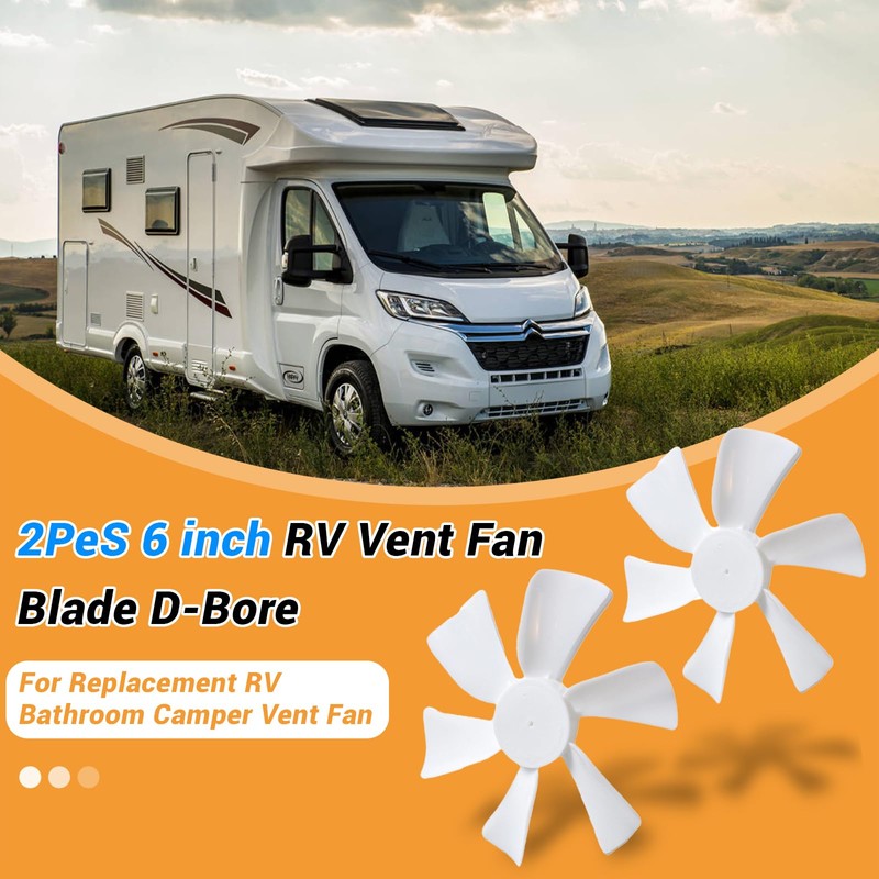 CPVNQMDG 6 Inch RV Vent Fan Blade D-Bore for Replacement
