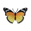 Monarch Butterfly - Black/Yellow - Embroidered Iron on Patch