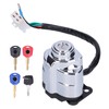 Motorcycle Ignition Switch Lock with 3 Colors Keys Fit for