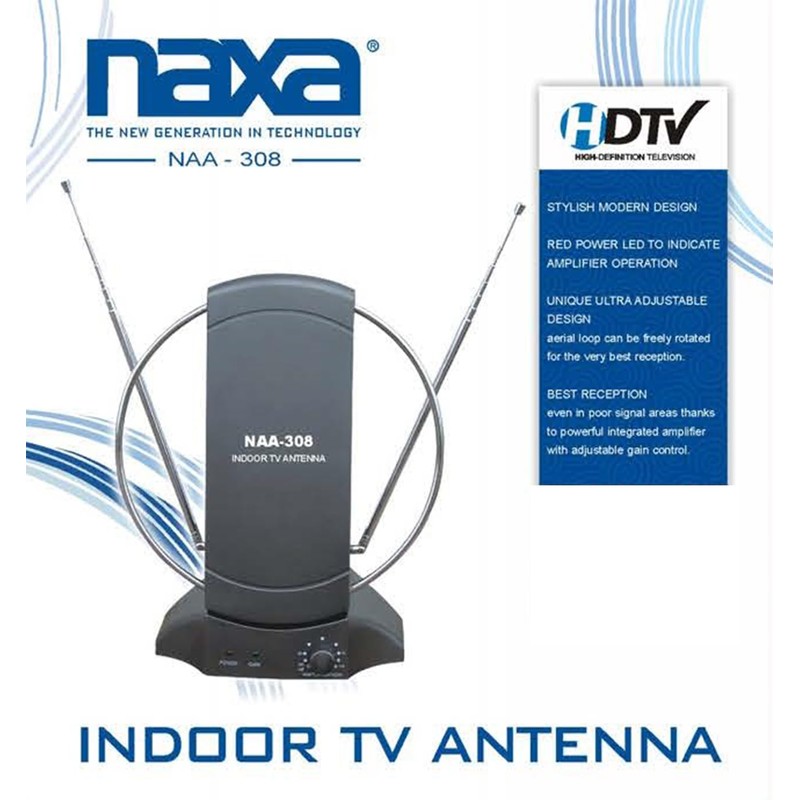 Naxa Electronics NAA-308 High Powered Amplified Antenna Suitable for HDTV