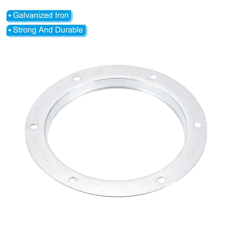 PATIKIL 7" Duct Connector Flange, Metal Straight Pipe Exhaust Flange