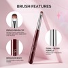 MelodySusie 4Pcs French Manicure with Rosewood Handles Nail Brush Set