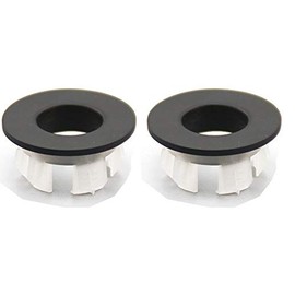 NSODOO Sink Cover Overflow Cover Brass Insert Hole Round Caps Matte Black Pack of 2