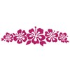 Hibiscus Band Vinyl Sticker - Flower Decal Hawaii Dark Pink