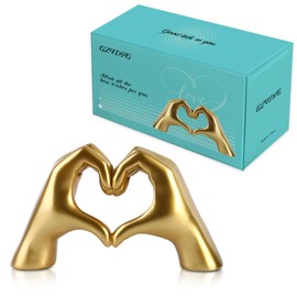 Taylor Lover Merch Gold Heart Hands Sculpture Birthday Decorations Gifts Living Room Bedroom Shelf Desk Coffee Table Accessories Statue Bobo Bathroom Decor Home Décor Accents Women Girls(Small)