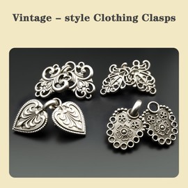 Kelyva Sweater Swirl Clip, Vintage Sweater clips silver,pin for shirts for woman,4PCS Silver Slip for Cardigans