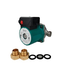 ZYIY 115V Stainless Steel 3-Speed Hot Water Pressure Booster Pump Recirculator for Home, Solar Heater/Faucet/Boiler/Shower