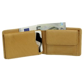 Branco Leather Men's Mini Purse Soft Cowhide 10 cm, tan