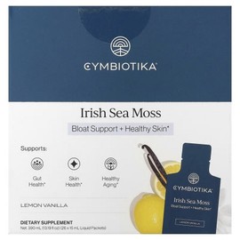 Cymbiotika Irish Sea Moss Lemon Vanilla Liquid Pack of 26, 0.5 fl oz (15 ml) each CYM-18724, 1 pack / Cymbiotika 아이리쉬 바다이끼 레몬 바닐라 액상 팩 26개 각 15ml(0.5fl oz) CYM-18724, 1개