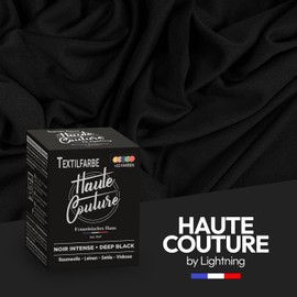Haute Couture Black Textile Dye - 350g - Deep Black - All in One - Ready to Use on Clothing and Fabrics