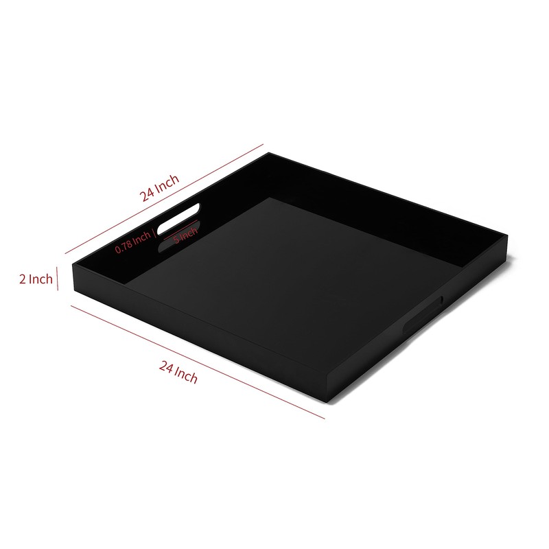 KEVJES King Size Acrylic Tray with Embedded Handle,No Need to