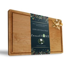 Casual Home Delice Cherry Rectangle Juice Drip Groove Cutting Board, Rectangular 15.5x11