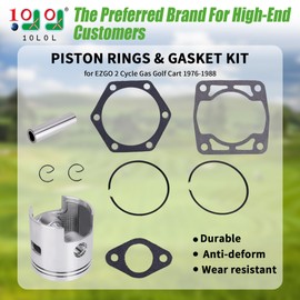 10L0L Golf Cart Piston Rings & Gasket Kit,Piston Rings Kit for EZGO 2 Cycle Gas Golf Cart 1976-1988 72mm Standard Bore 244cc EC25-DS EC25 2PG Engine,Replace OEM#14997-G1 14554-G1