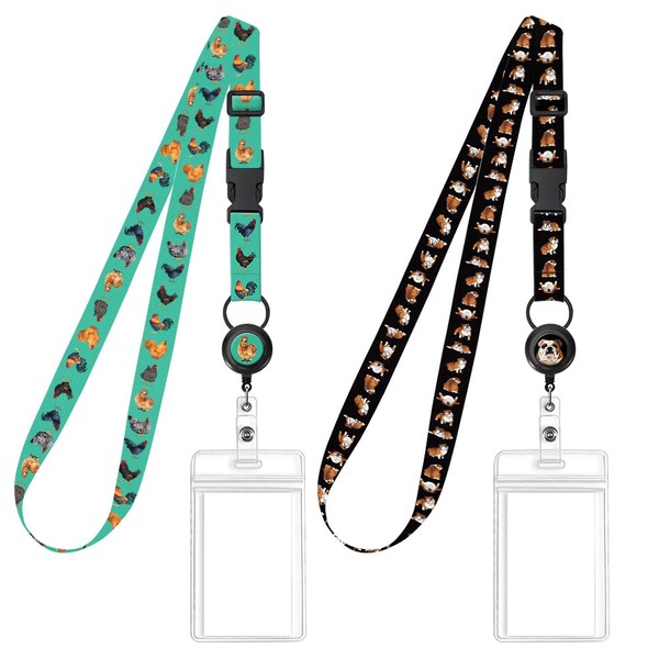 WIRESTER Set of 2 Cruise Lanyards with ID Holder and