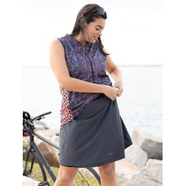 Terry Women's Wrapper Skirt, Multi-Sport Skirt - Cycling Tennis Golf Sailing - Liner Free - Regular & Plus Sizes, Ebony, 2X