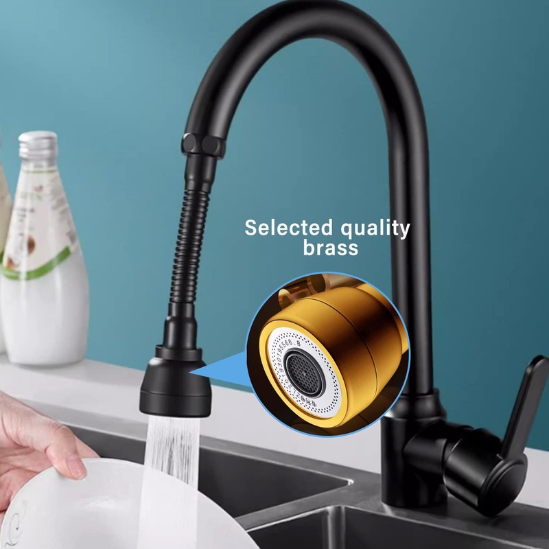 JINYOMFLY 3 Modes Tap Attachment Swivelling, 360° Rotating Multifunctional Tap