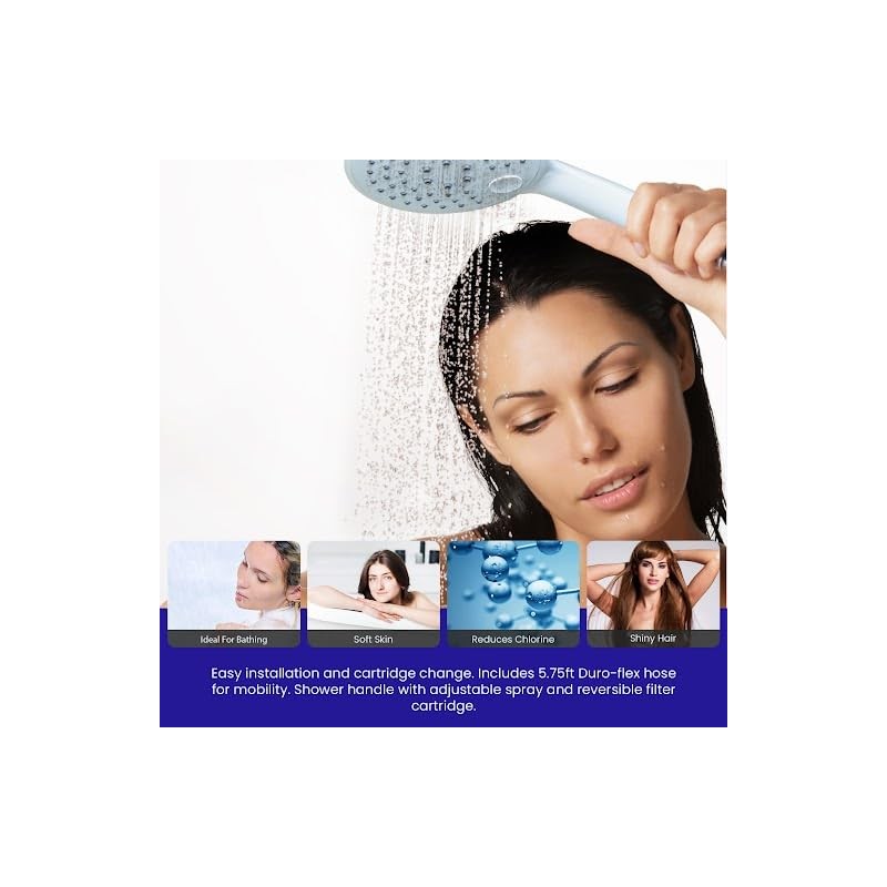 Crystal Quest Luxury Shower Power Handheld & Shower Head Combo