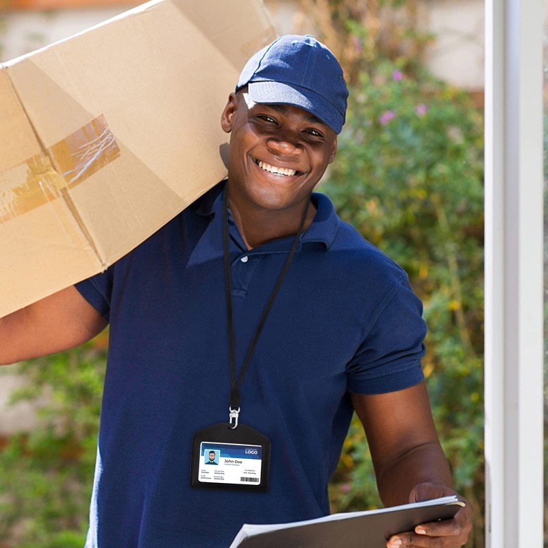 boshiho ID Card Holder, Genuine Leather, Clip, Horizontal Pass Case,