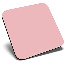 Great Single Coaster Square - Dusty Rose Pink Colour Block |Glossy Quality Coasters | Tabletop Protection for Any Table Type #44922