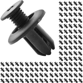 200 PCS Nylon Fender Liner Door Trim Panel Bumper Shield Retainer Fastener Rivet Push Type Clips Compatible with 8mm Hole Ford Mazda Hyundai Kia MB-455-56143 86590-28000 Car Auto Body