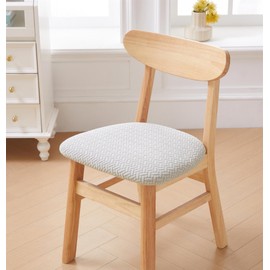 FUANGUI Dining Chair Seat Covers Set of 4, Stretch Seat Covers for Dining Room Chairs, Non-Slip Chair Covers for Dining Chairs, Washable Dining Chair Seat Slipcovers, Kitchen Chair Cushion Protector