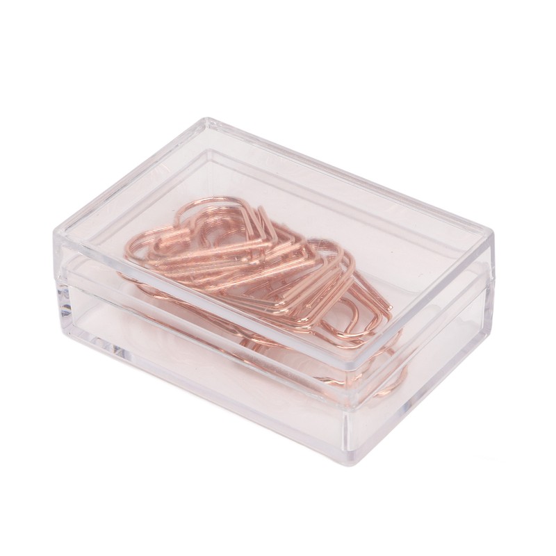100Pcs Paper Clips Rose Gold Unique Shape Electroplating Process Lightweight