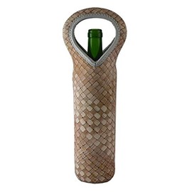 Wine Bodies Insulated Neoprene Bottle Tote Bag Featuring Woven Pattern Design