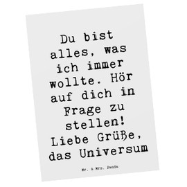 Mr. & Mrs. Panda Postcard Saying Hope and Self-Love - Gift, Loved, Feeling, Inspiration, Postcards, Quote, Courage, Mood, Invitation