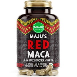 MAJU Organic Red Maca Capsules (120ct) - Healthcare Dietary Supplement Edible Fitness Optimum