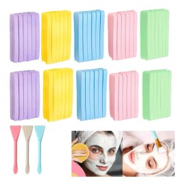 VABESSA kit 123pz Contiene 120pz Esponjas faciales Comprimida Para Limpieza Exfoliación +3pz cepillo faciales silicona