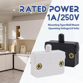 xelea 4 Pcs Cabinet Door Switch Cabinet Lamp Switch Drawers Open on Close Door for 12V 24V 110V