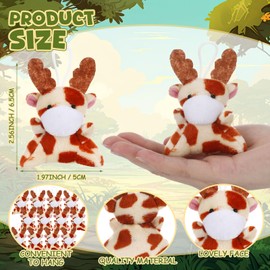 Shappy 50 Pcs Mini Animal Plush Toys Small Stuffed Animals Bulk Cute Tiny Animal Keychains for Gift Party Carnival Prize (Giraffe)