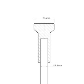 Four T-end Stainless Steel/Nylon Cables for Picture Hanging Systems (Stainless Steel, 78in)