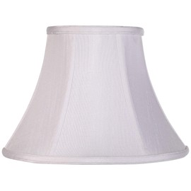 White Small Bell Lamp Shade 6" Top x 12" Bottom x 9" Slant x 8.5" High (Spider) Replacement with Harp and Finial - Imperial Shade