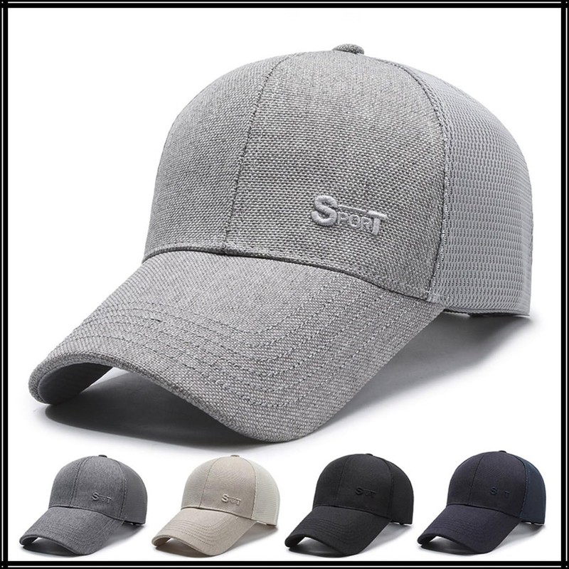 White Fang CZA485 Men's Cap, Mesh, Sun Hat, UV Protection,
