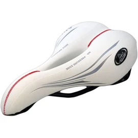 CUCUBA Montegrappa Saddle with Anti-Prostate Hole for Trekking, Cross and MTB Bikes in Synthetic Leather Mod. Argo White
