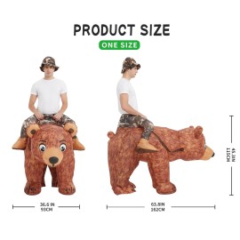One Casa Bear Inflatable Costume Riding Bear Air Blow up Funny Fancy Dress Party
