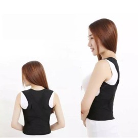 허리교정 찍찍이 여자보정밴드 굽은등어깨 바른자세 벨트 [블랙 S] Waist Correction Velcro Band for Women, Curved Back and Shoulders Posture Corrector Belt [Black S]